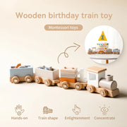 Wooden Train Birthday Toy  Montessori Toys