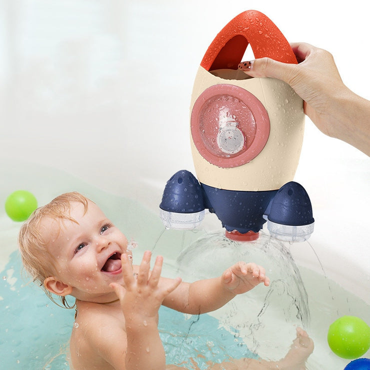 Baby Toys Spin Water Spray Rocket Bath Toys